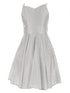 Little Girls Silver Glitter Metallic Double Strap Flower Girl Dress 4-6 - SophiasStyle.com